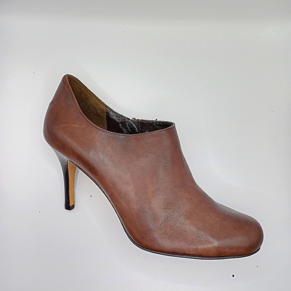 Cole Hann Brown Leather High Heel Booties - Picture 4 of 12